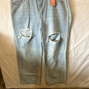 SHEIN Light Blue Flared Distressed Women’s Jeans